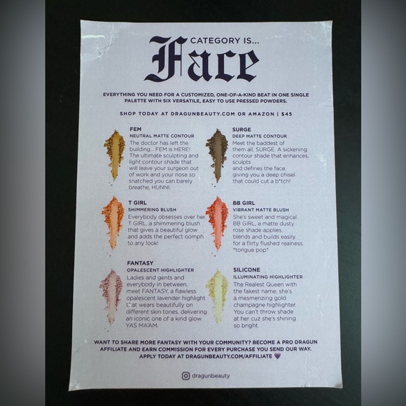 *Rare* Dragun Beauty Face Palette * BRAND NEW* - Picture 11 of 11